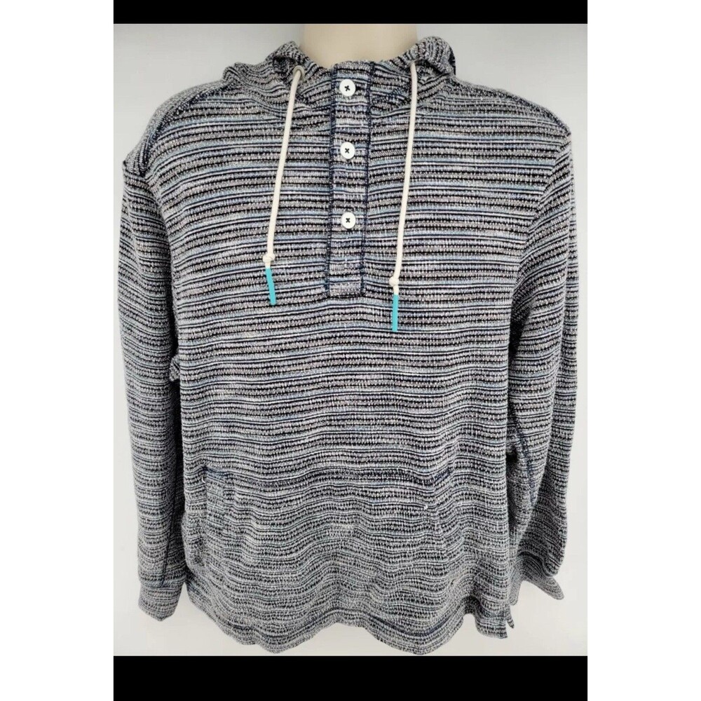 Tommy Bahama North Beach Baja Hoodie Size  XL Bering Blue - Picture 4 of 5